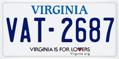 VA license plate VAT2687