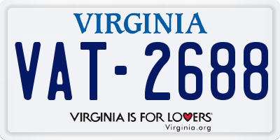 VA license plate VAT2688