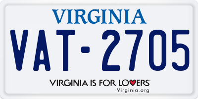 VA license plate VAT2705