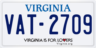 VA license plate VAT2709