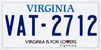 VA license plate VAT2712