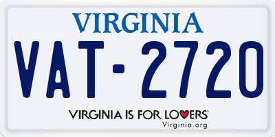 VA license plate VAT2720