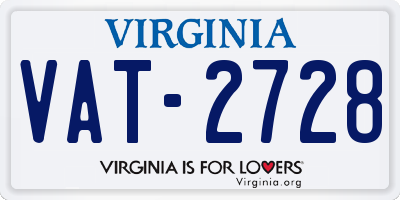 VA license plate VAT2728