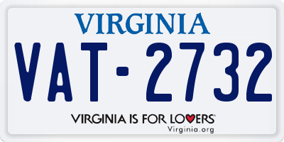 VA license plate VAT2732