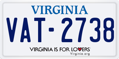 VA license plate VAT2738