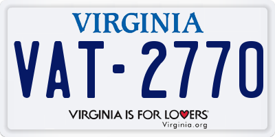 VA license plate VAT2770