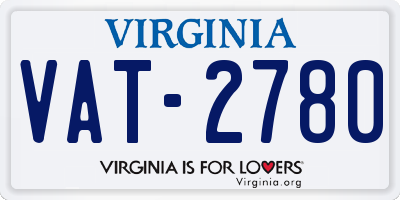 VA license plate VAT2780