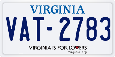 VA license plate VAT2783