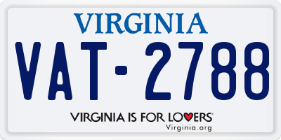 VA license plate VAT2788