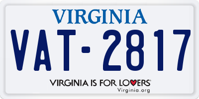 VA license plate VAT2817