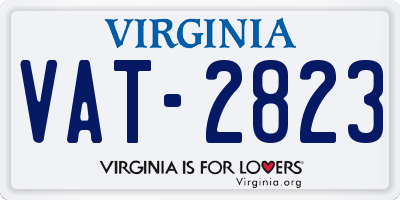 VA license plate VAT2823