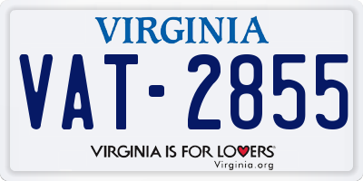 VA license plate VAT2855