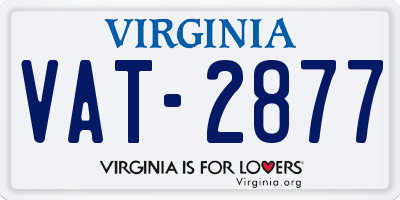 VA license plate VAT2877