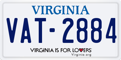 VA license plate VAT2884