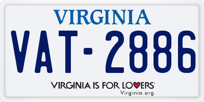 VA license plate VAT2886