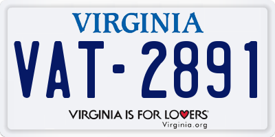 VA license plate VAT2891