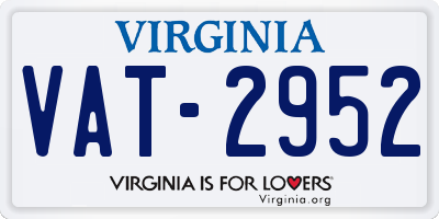 VA license plate VAT2952