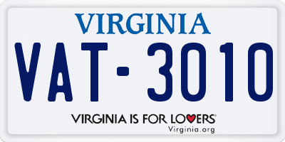 VA license plate VAT3010