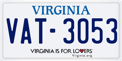 VA license plate VAT3053