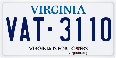 VA license plate VAT3110