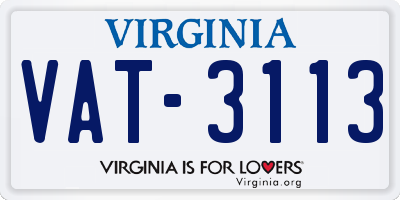 VA license plate VAT3113