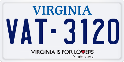 VA license plate VAT3120