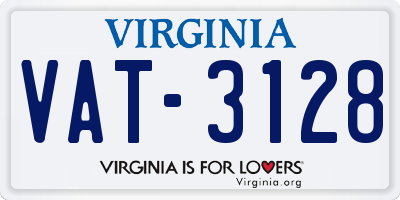 VA license plate VAT3128