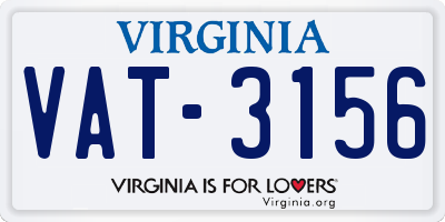 VA license plate VAT3156