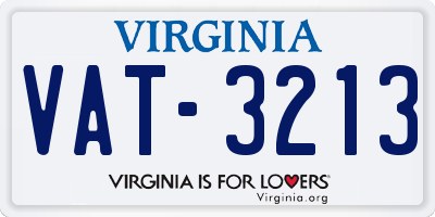 VA license plate VAT3213