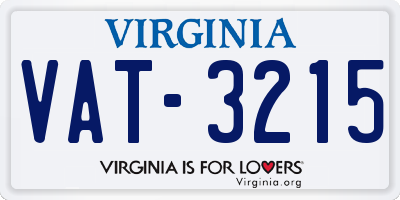 VA license plate VAT3215