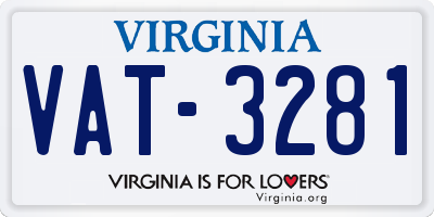 VA license plate VAT3281