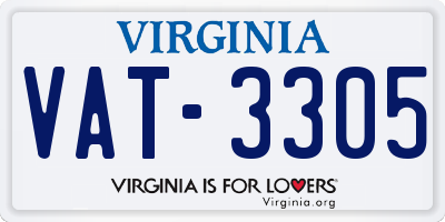 VA license plate VAT3305