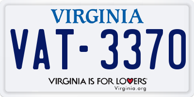 VA license plate VAT3370