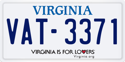 VA license plate VAT3371