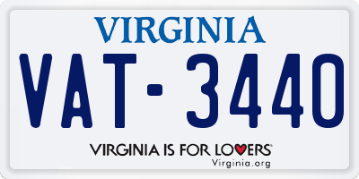 VA license plate VAT3440