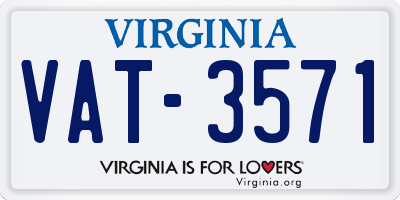 VA license plate VAT3571