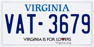 VA license plate VAT3679