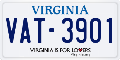 VA license plate VAT3901