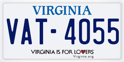 VA license plate VAT4055