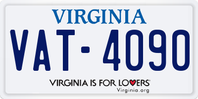 VA license plate VAT4090