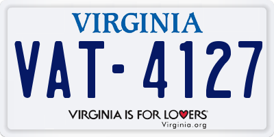 VA license plate VAT4127