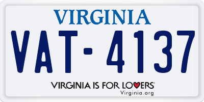 VA license plate VAT4137