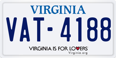 VA license plate VAT4188