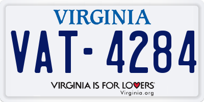 VA license plate VAT4284