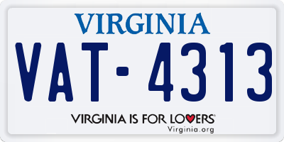 VA license plate VAT4313