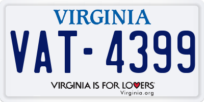 VA license plate VAT4399