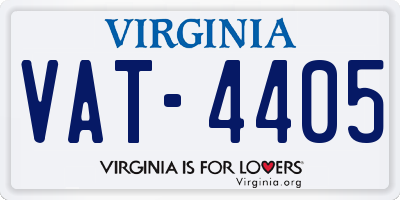 VA license plate VAT4405