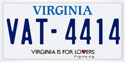 VA license plate VAT4414