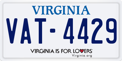 VA license plate VAT4429