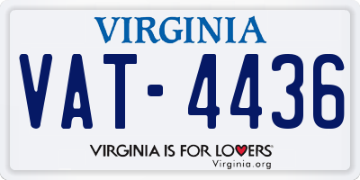 VA license plate VAT4436